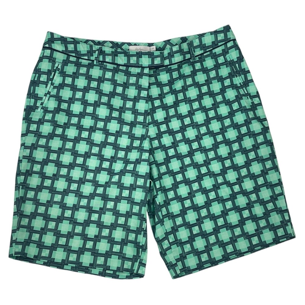 Lady Hagen Golf Shorts Geometric Print Casual Athletic Size 14 New NWOT